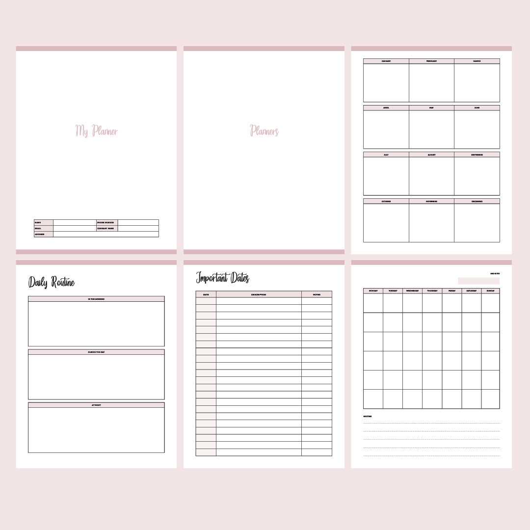 free printable adhd daily planner template