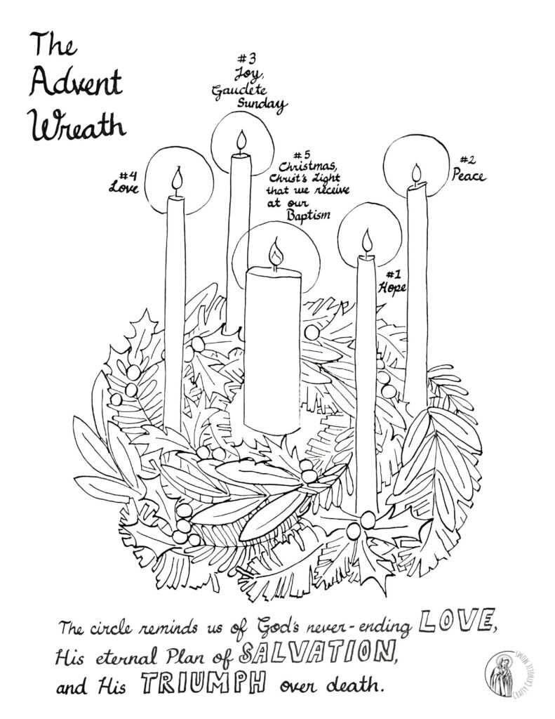 free printable advent wreath coloring pages free printable advent wreath coloring pages