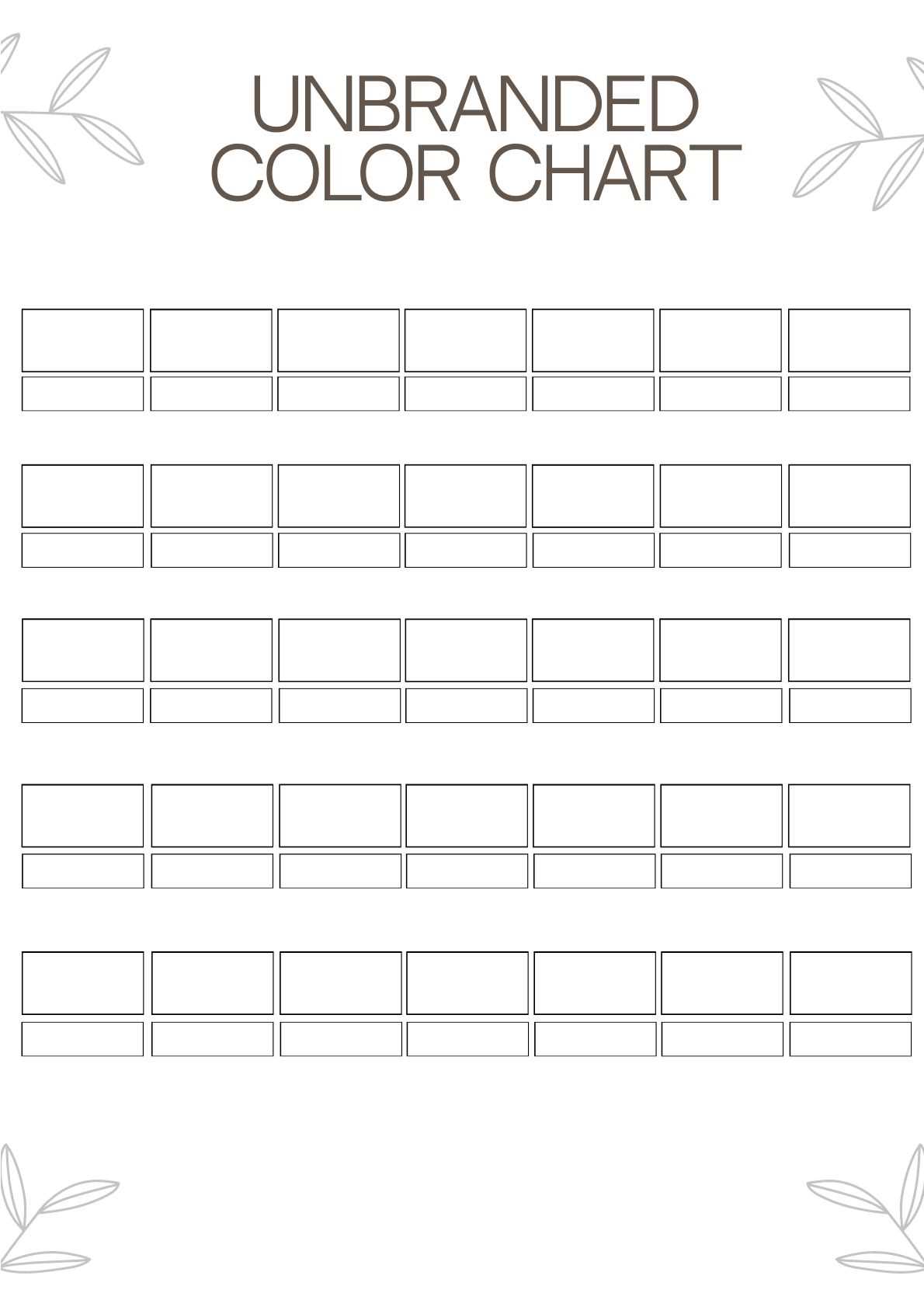 free printable blank color swatch chart free printable blank color swatch chart