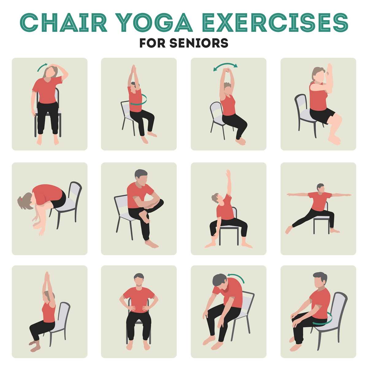 free printable chair yoga plan