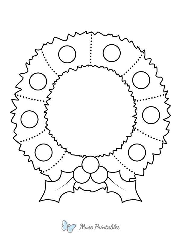 free printable christmas wreath coloring pages