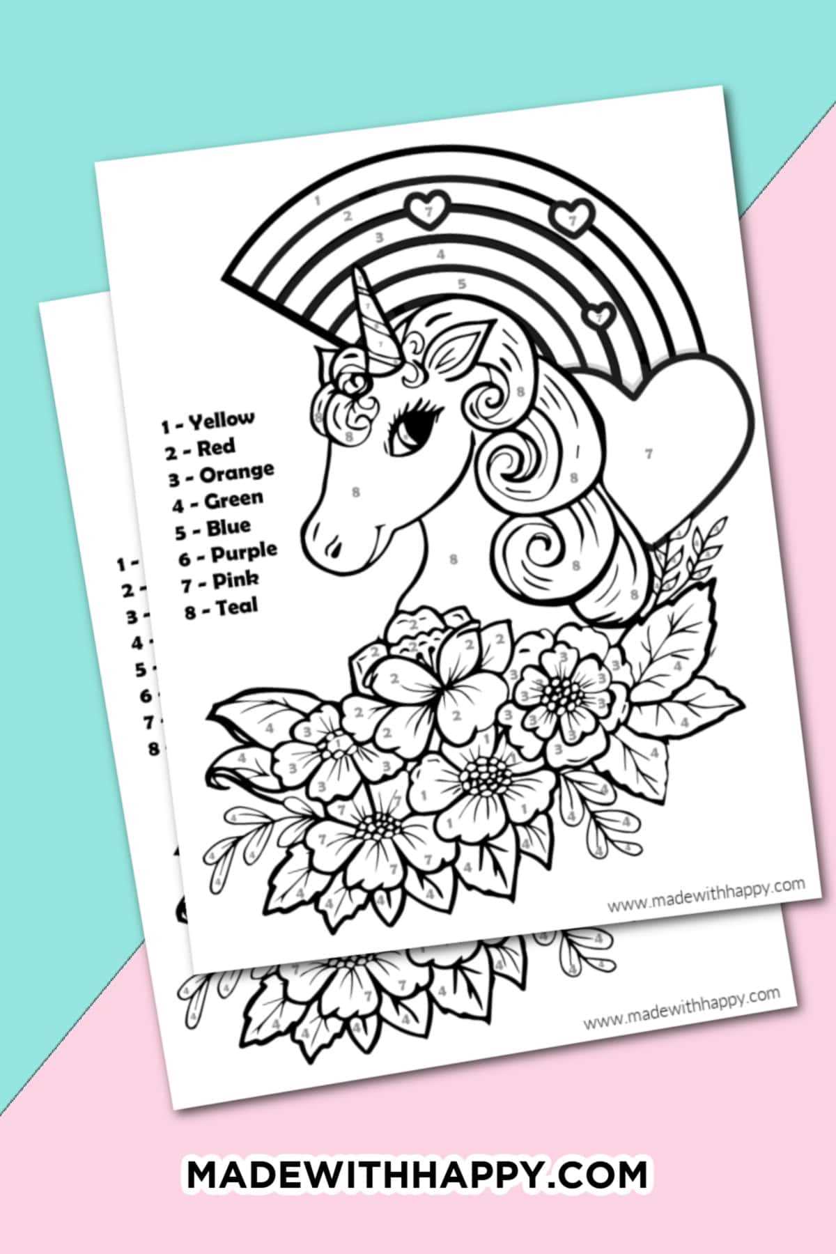 free printable coloring pages numbers