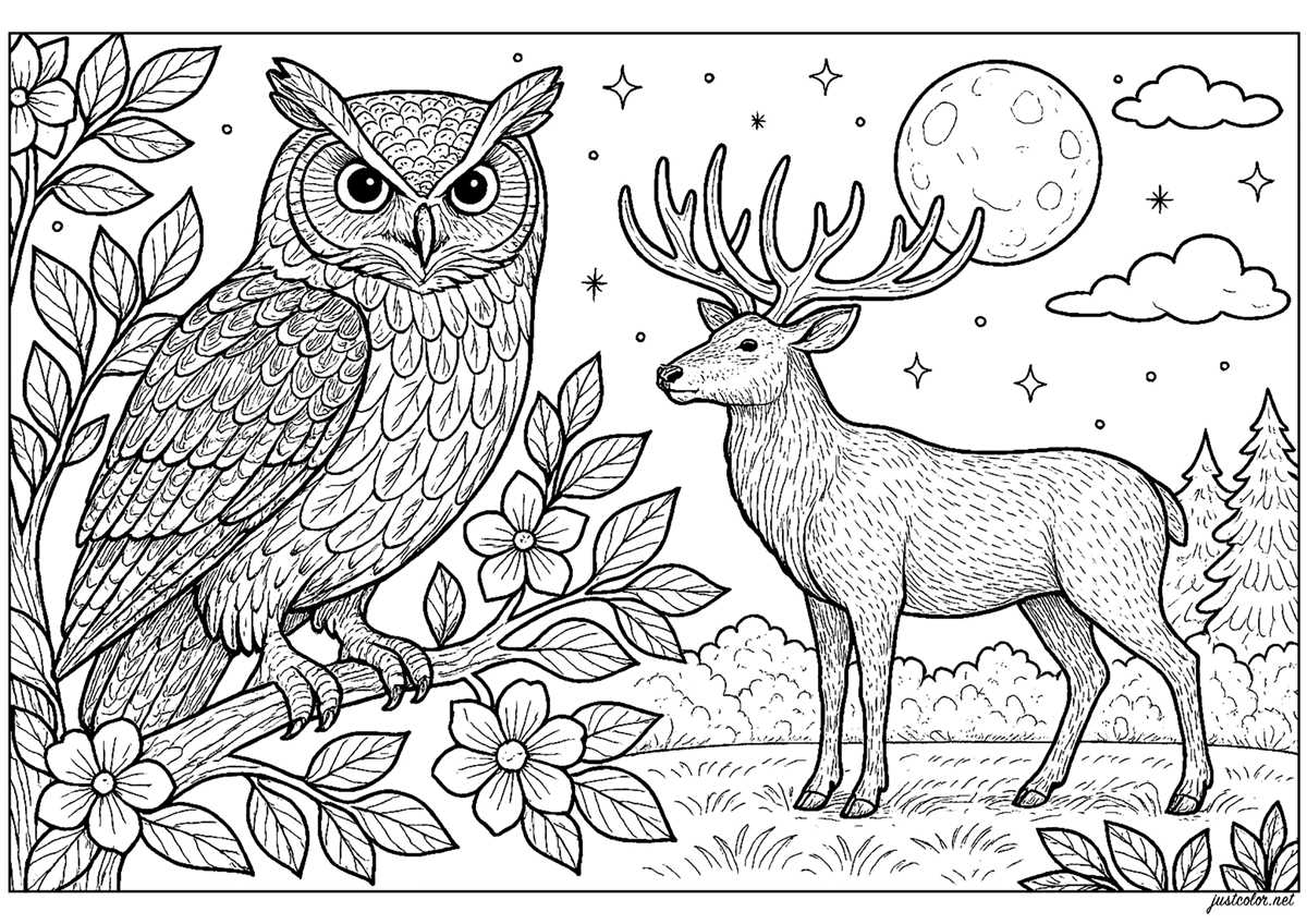 free printable coloring pages of owls