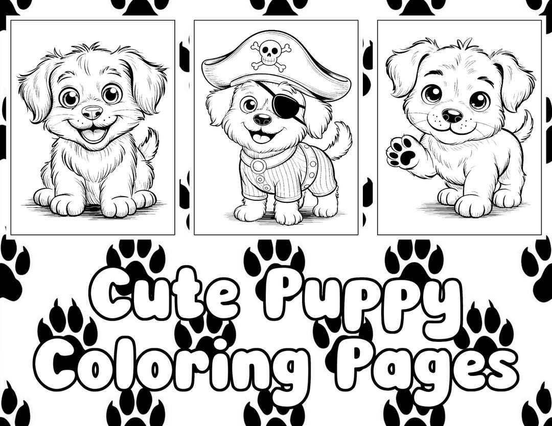 free printable coloring pages of puppies