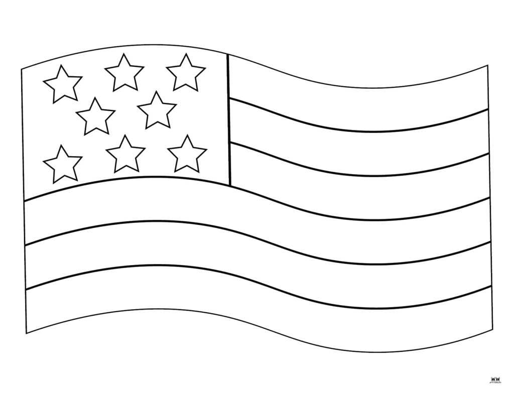 free printable coloring pages of the american flag