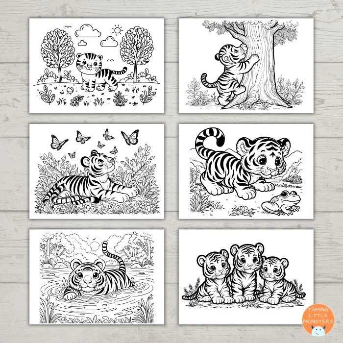 free printable coloring pages of tigers