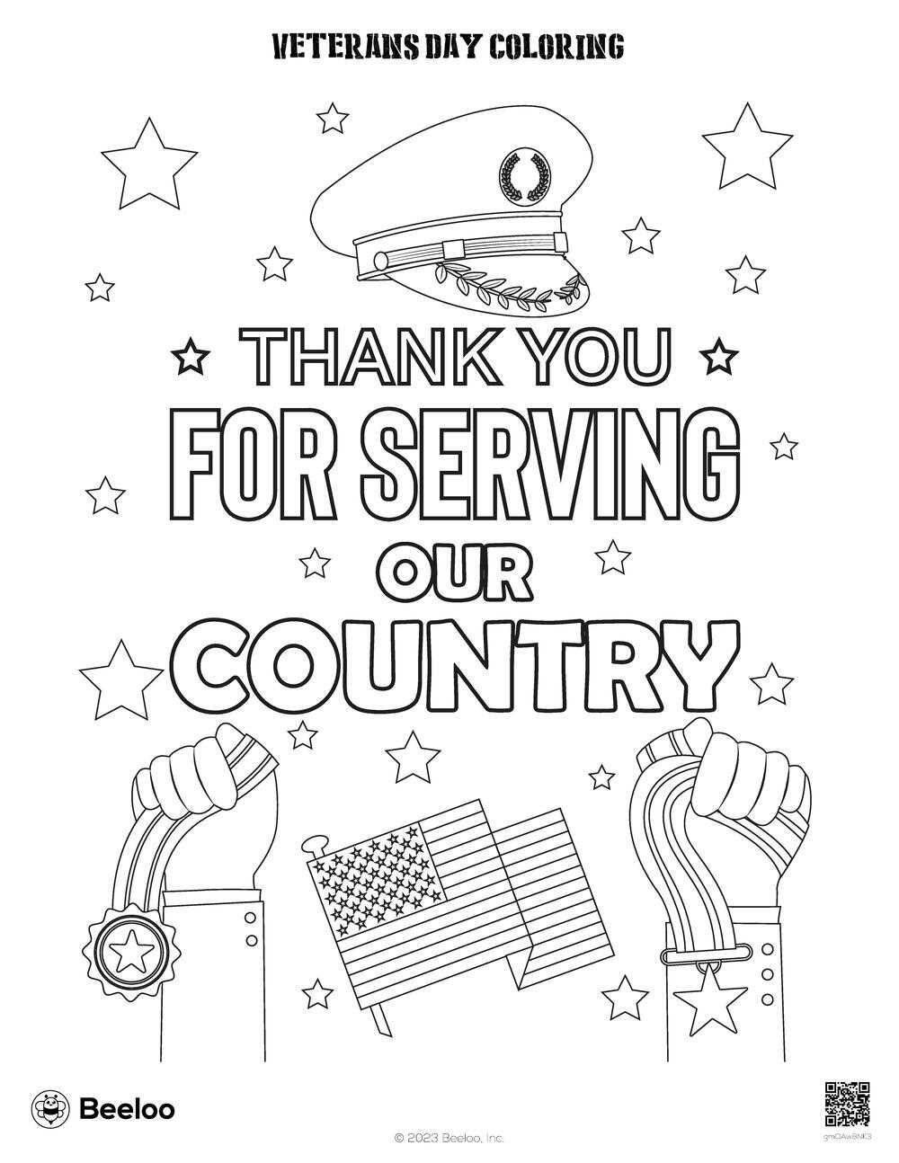 free printable coloring pages veterans day