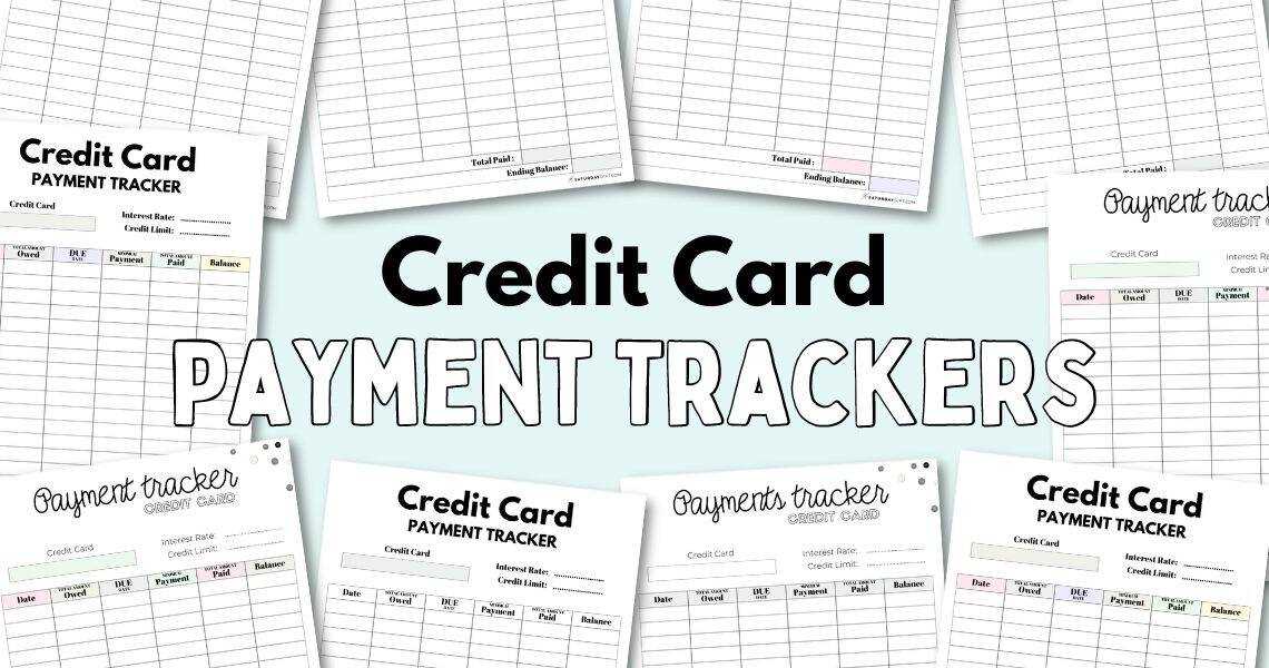 free printable credit card payment tracker