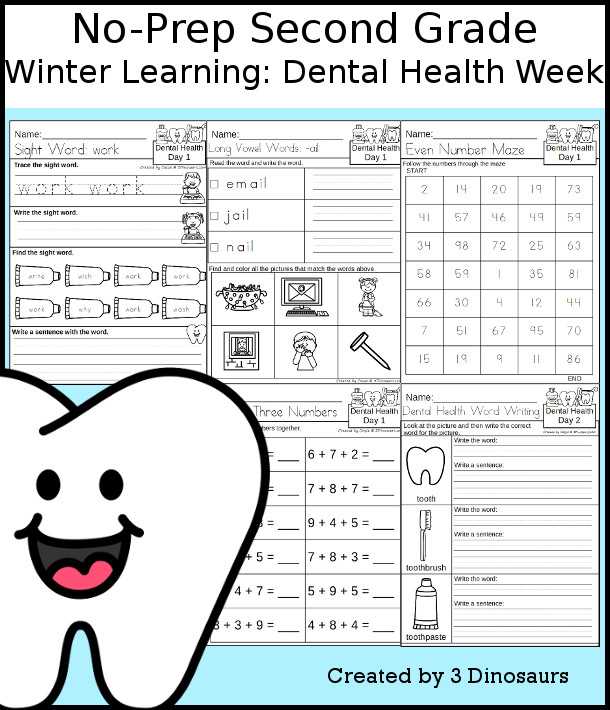 free printable dental health worksheets