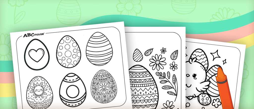 free printable easter egg colouring pages
