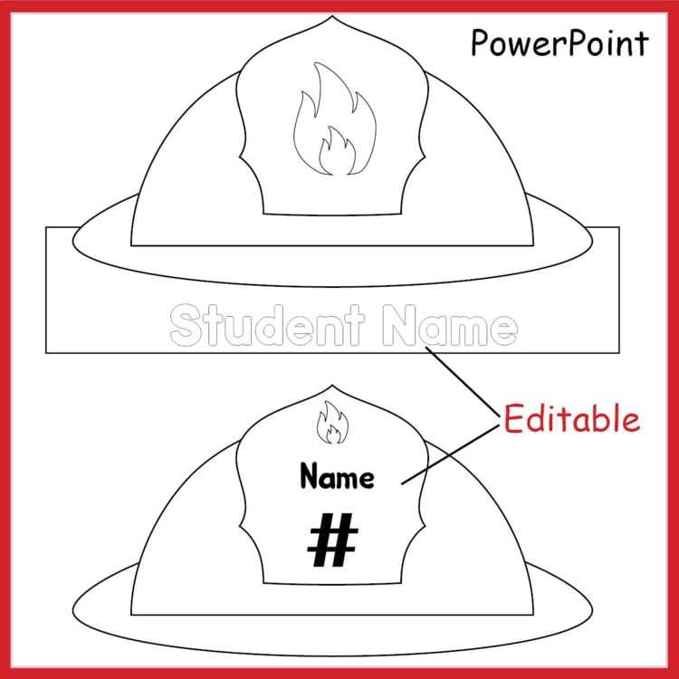 free printable firefighter hat template printable