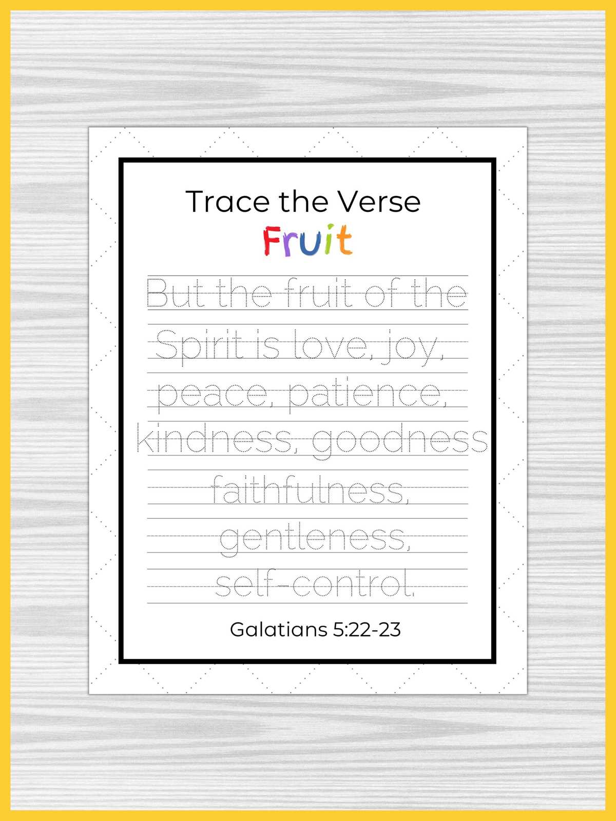 free printable fruit of the spirit lessons