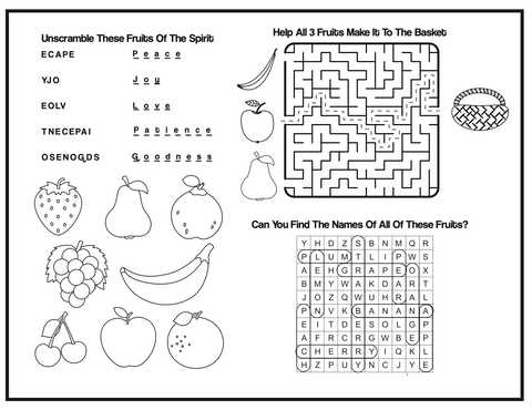 free printable fruit of the spirit lessons