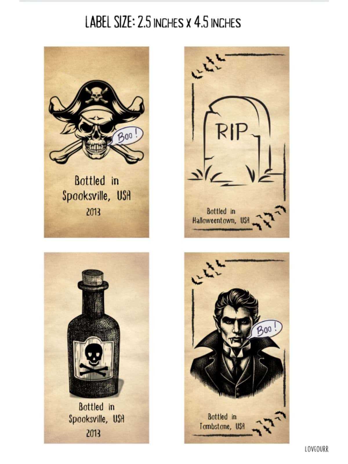 free printable halloween bottle labels free printable halloween bottle labels