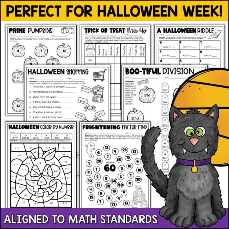 free printable halloween math worksheets
