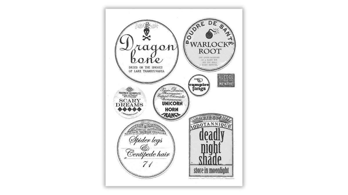 free printable halloween poison bottle labels