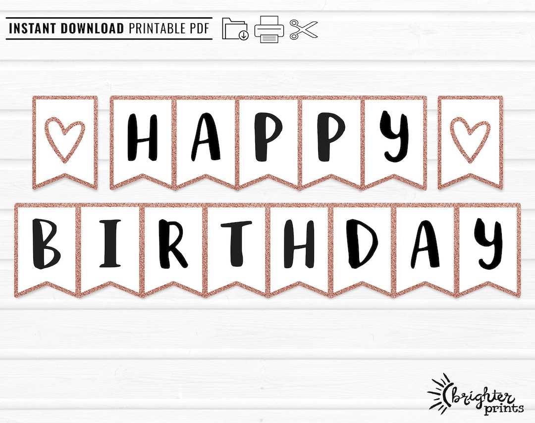 free printable happy birthday banner free printable happy birthday banner