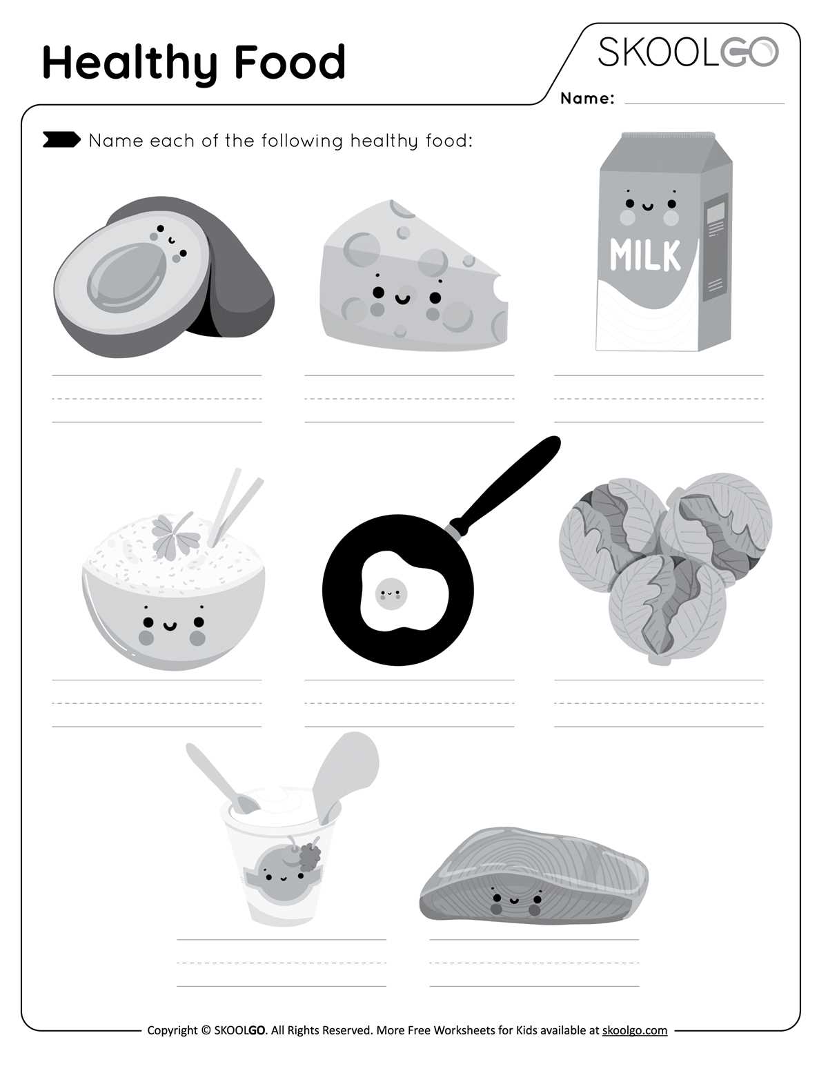 free printable healthy eating worksheets