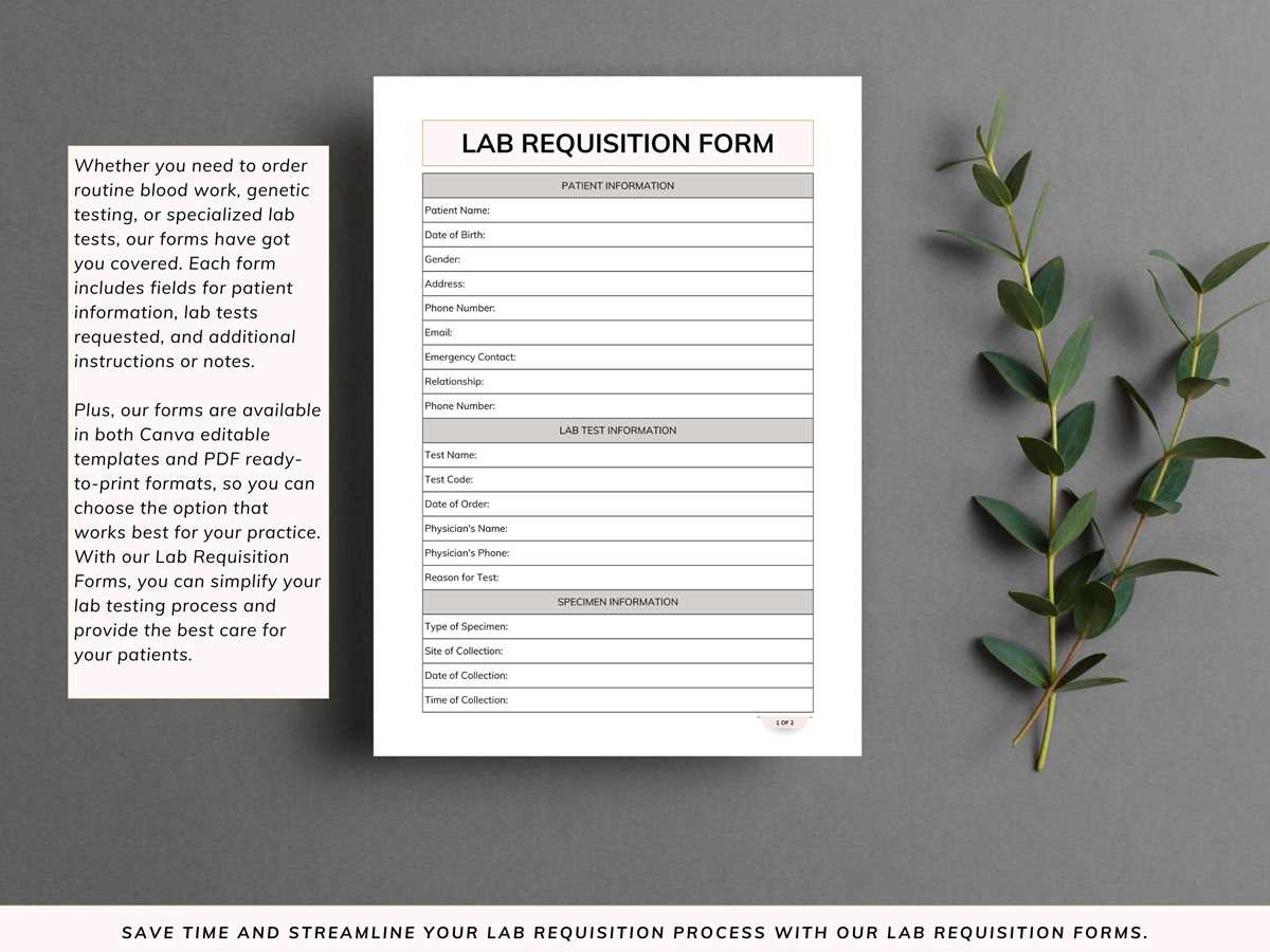 free printable lab requisition form
