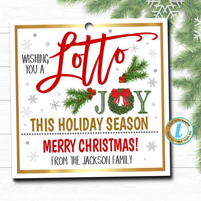 free printable lottery ticket gift tag