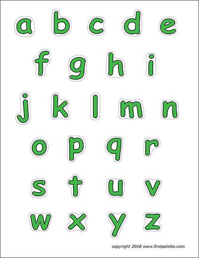 free printable lowercase letters