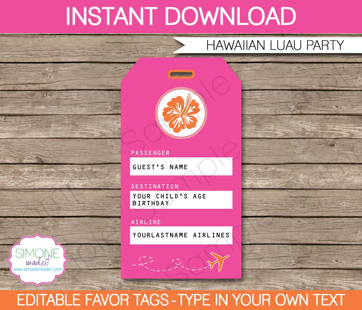 free printable luggage tag