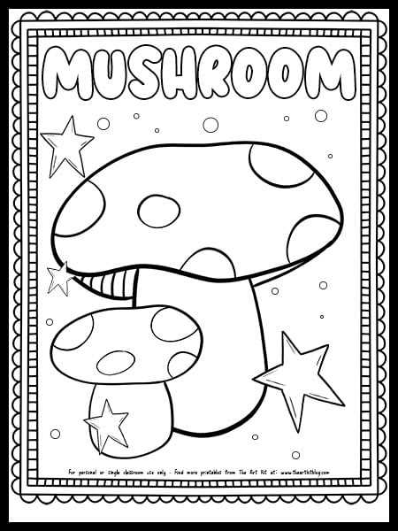 free printable mushroom coloring pages
