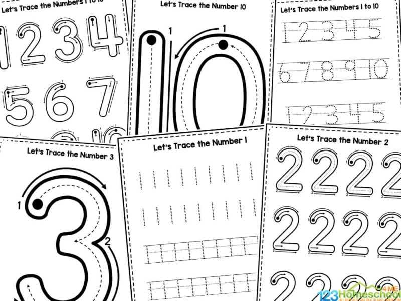 free printable number tracing pages