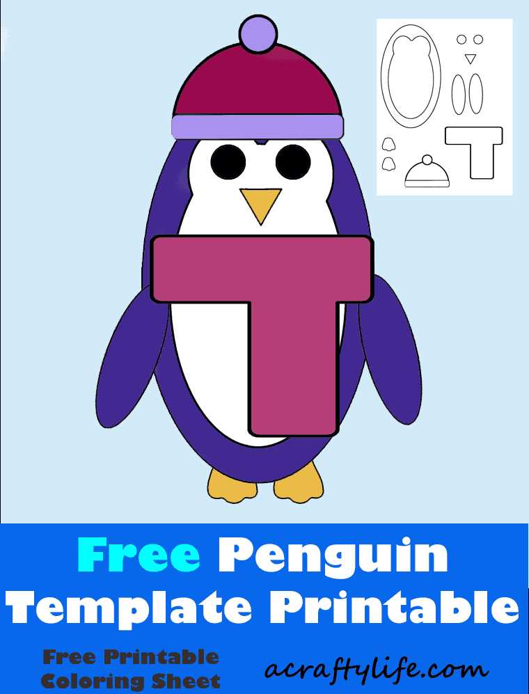 free printable penguin template