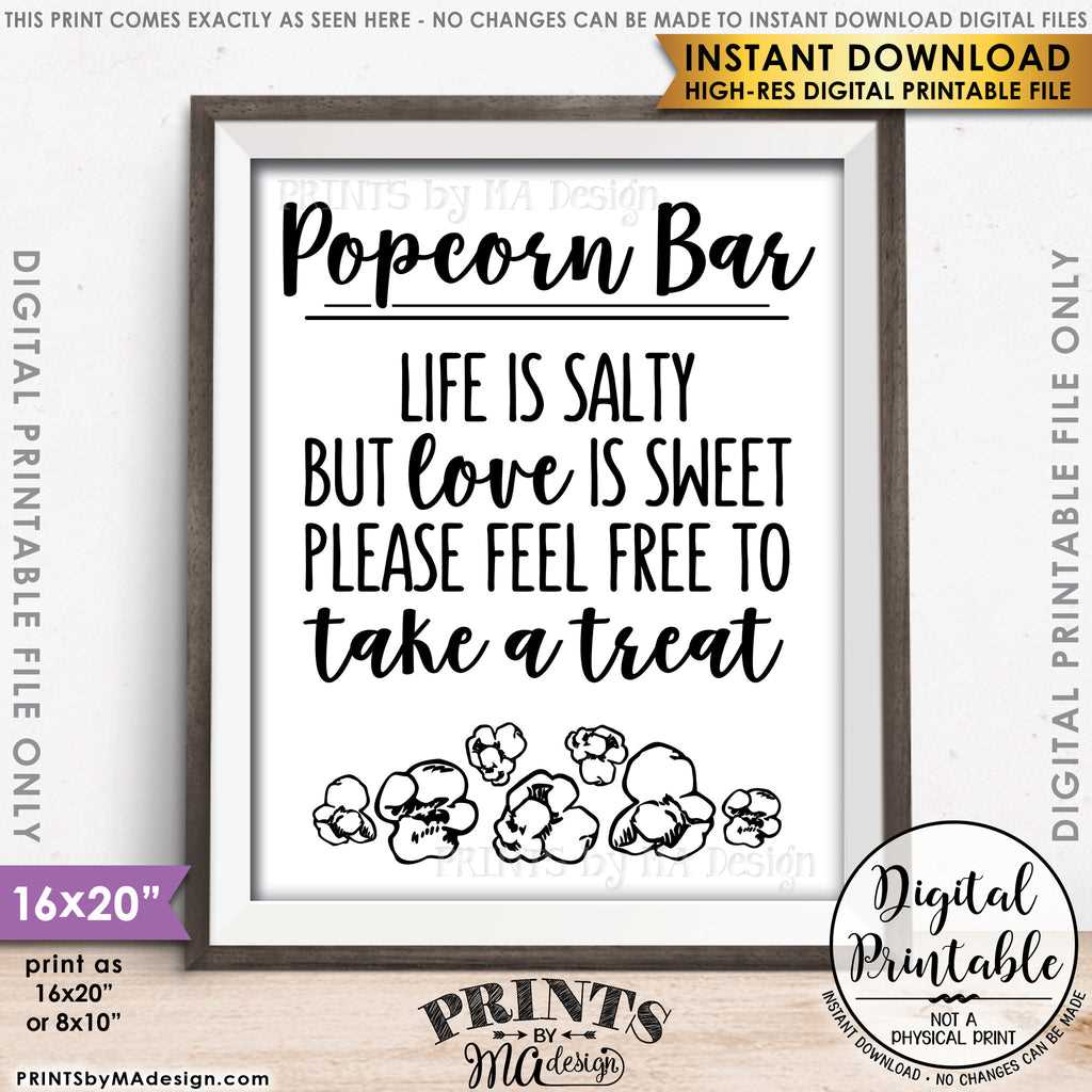 free printable popcorn sign free printable popcorn sign