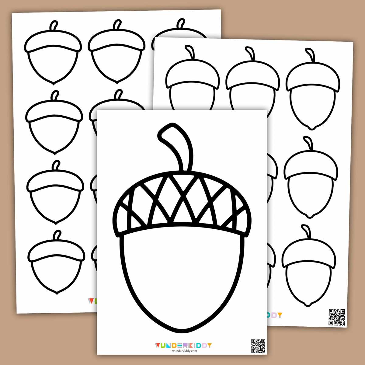 free printable printable acorn template
