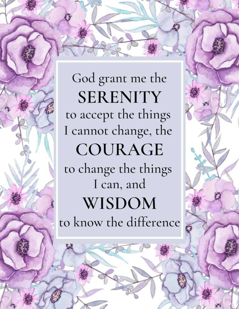 free printable serenity prayer