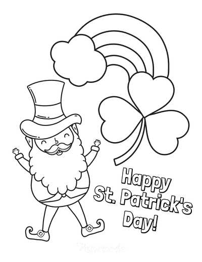 free printable shamrock coloring pages