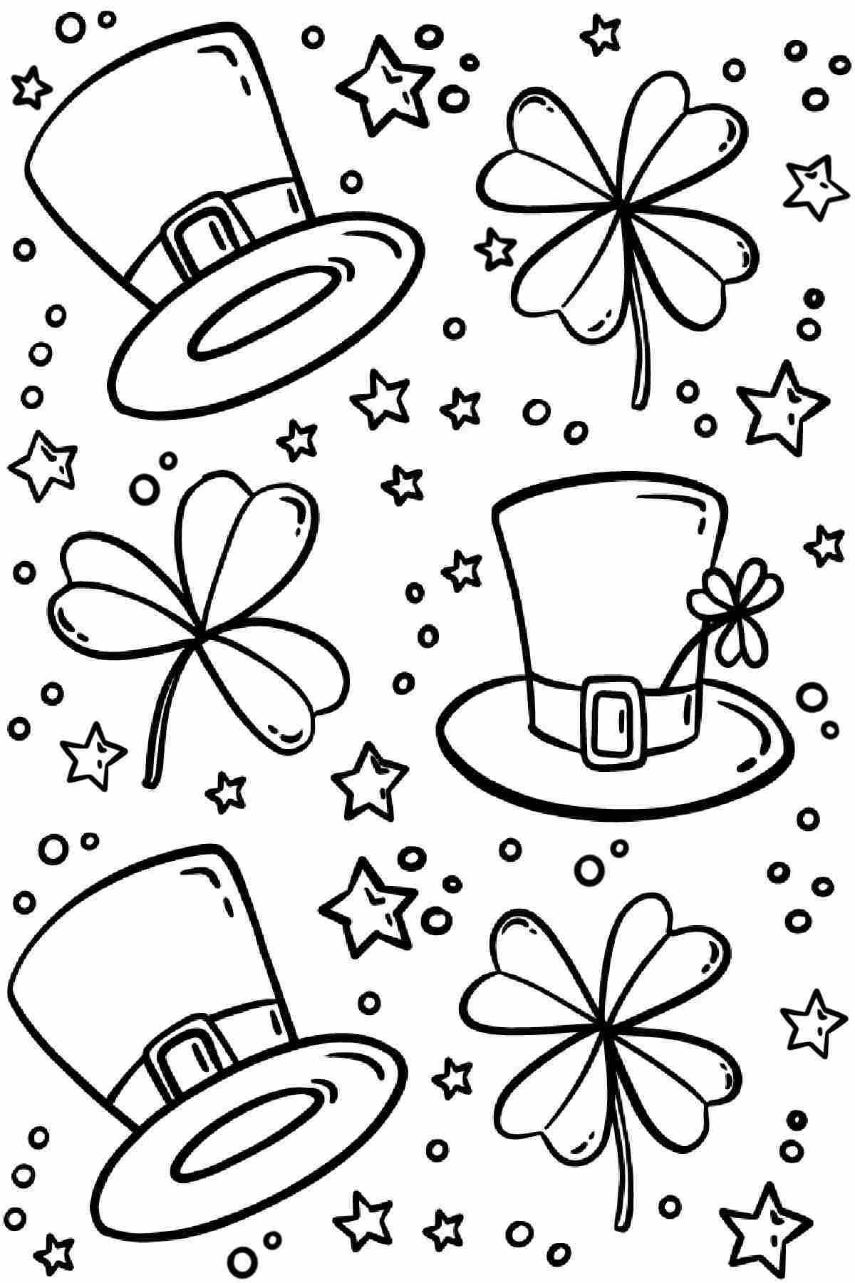free printable shamrock coloring pages