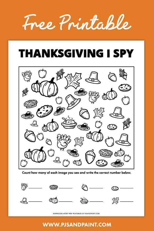 free printable thanksgiving activities