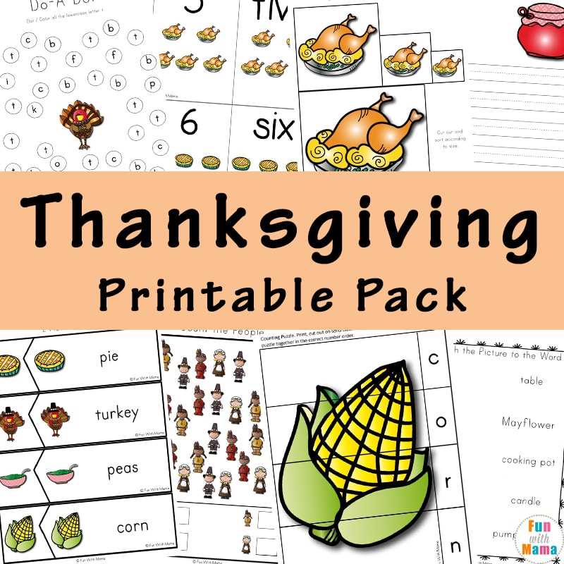 free printable thanksgiving activities