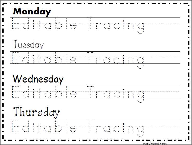 free printable tracing name worksheets