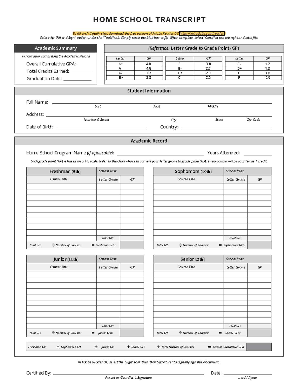 free printable transcript template free printable transcript template
