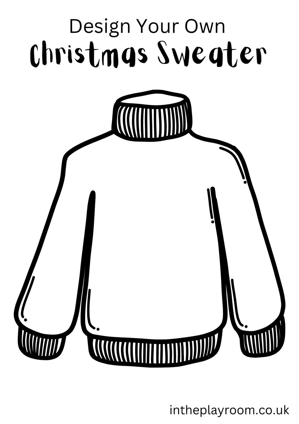 free printable ugly sweater template free printable ugly sweater template