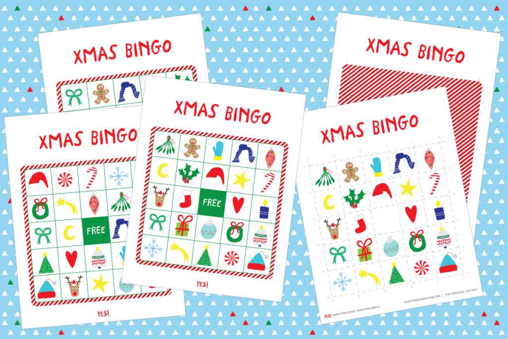 free printable xmas bingo cards