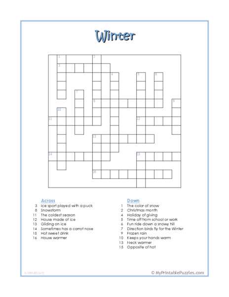 free printable xmas crosswords