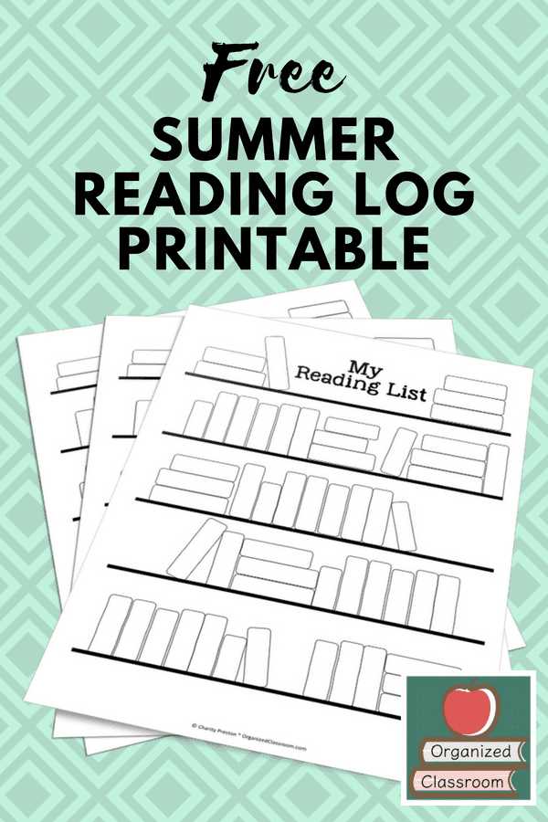 free reading log printable