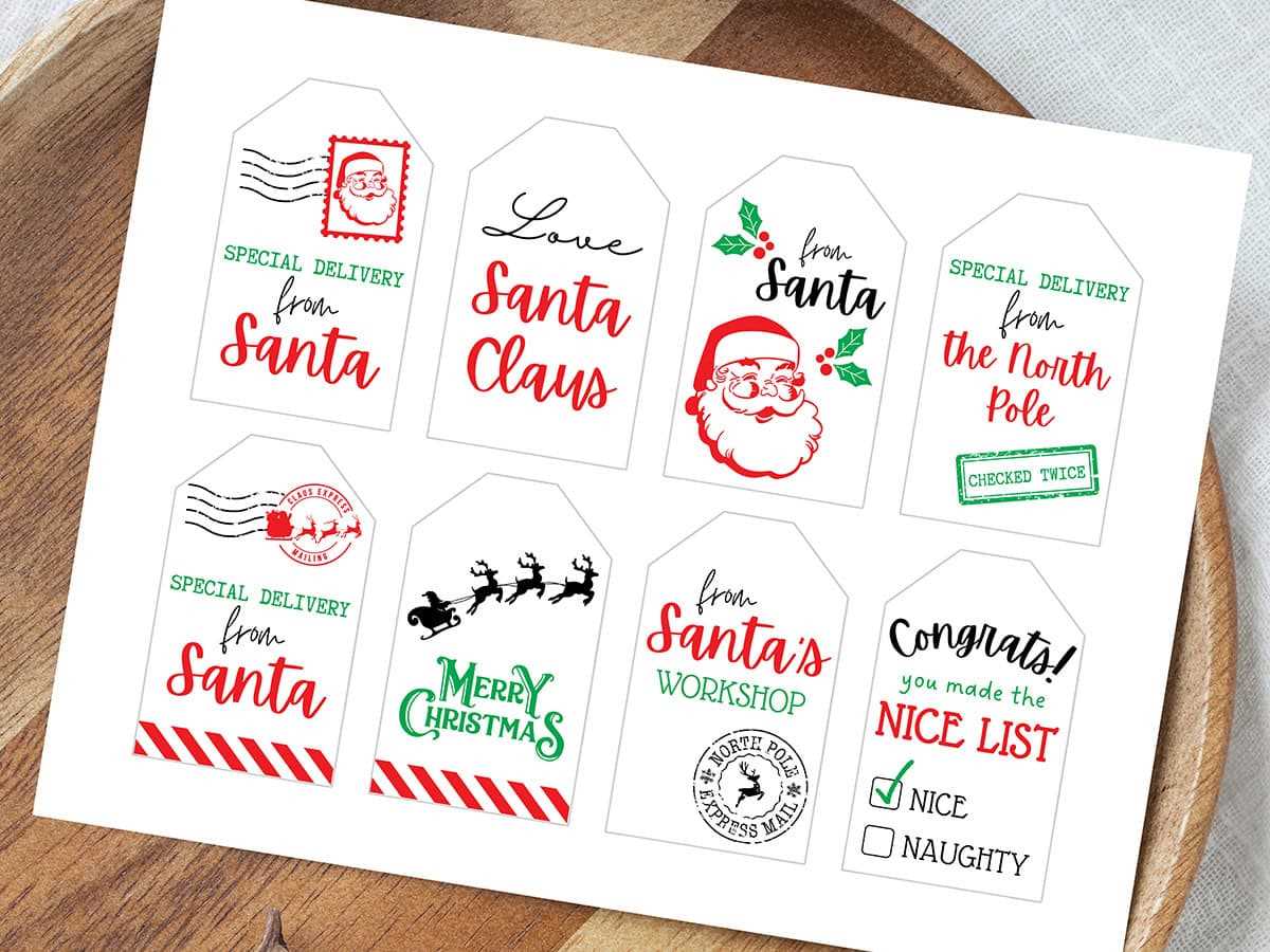 from santa gift tags printable from santa gift tags printable