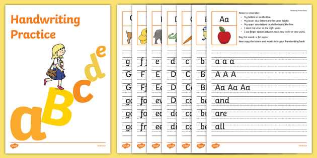 handwriting practice alphabet printables