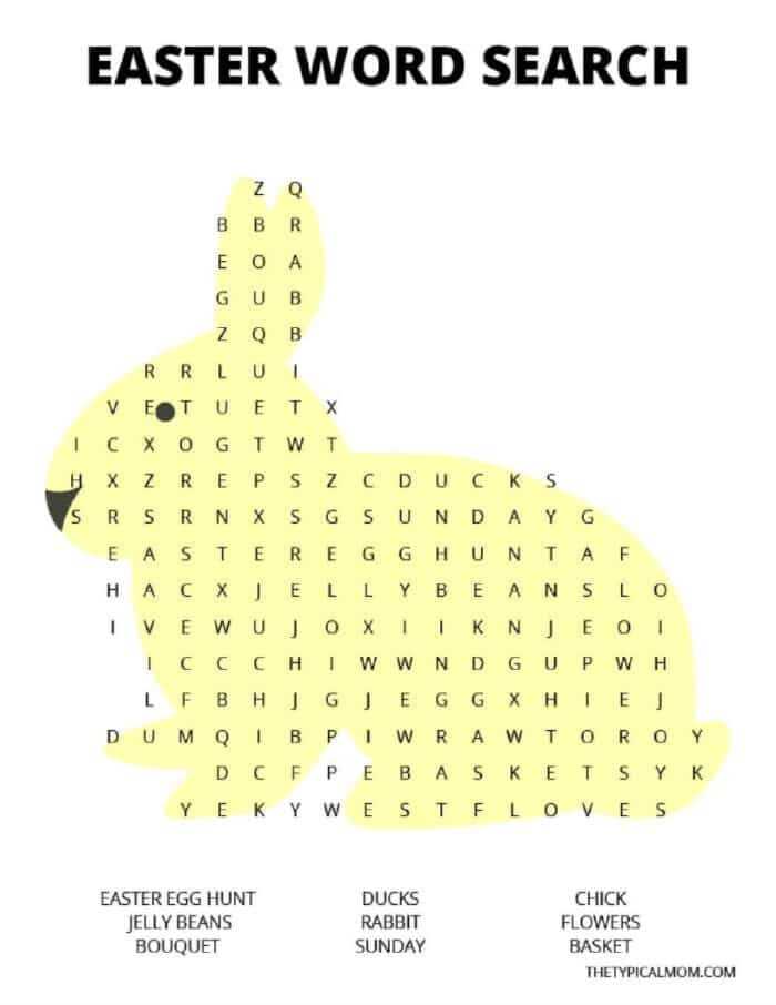 printable easter word search puzzles