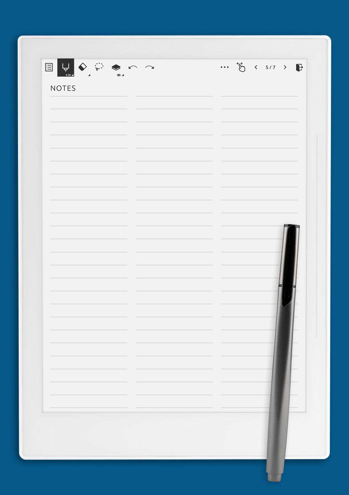 3 lined paper printable