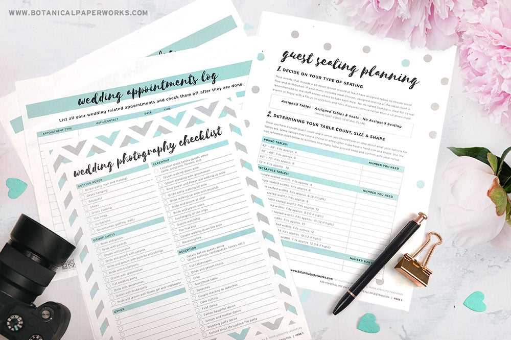 wedding planning binder printables free