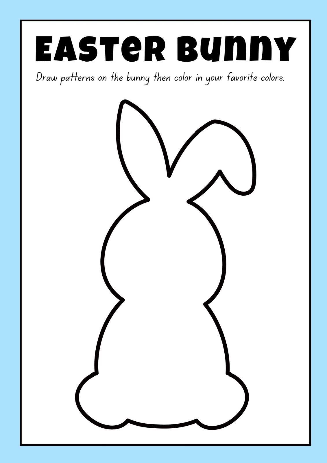 printable bunny rabbit template