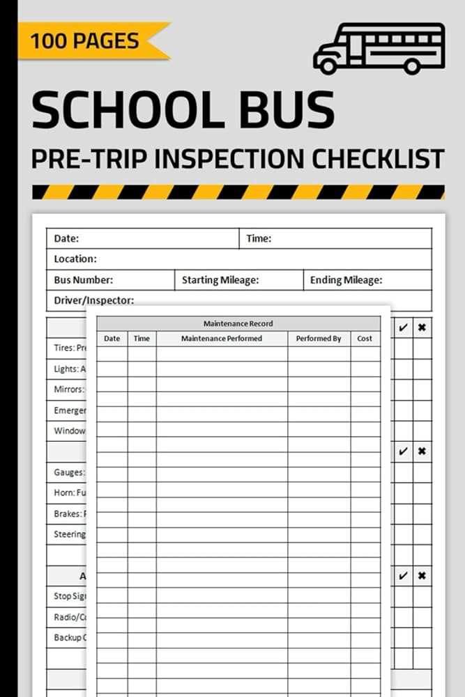 printable pre trip inspection checklist