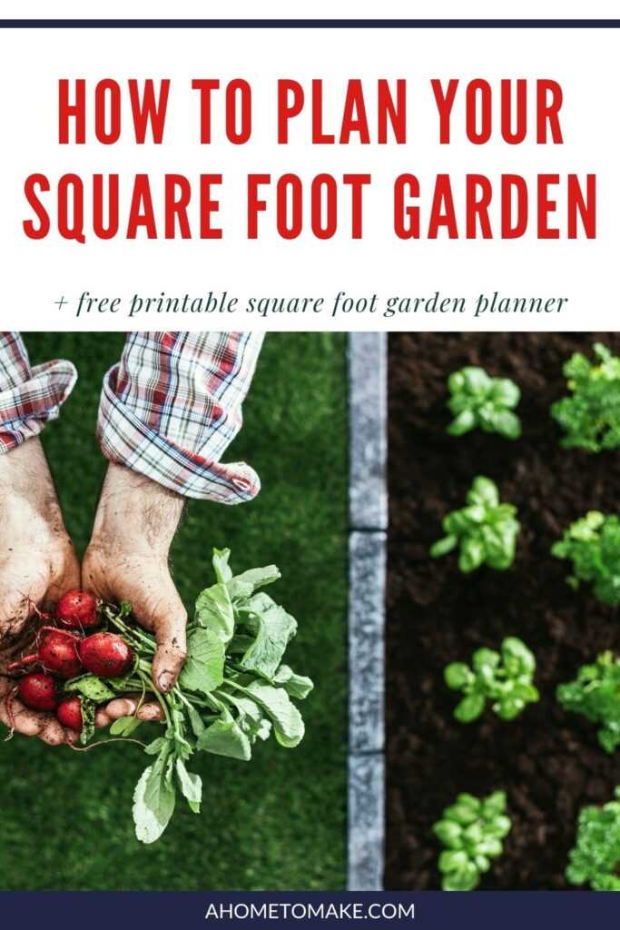 printable square foot gardening spacing chart